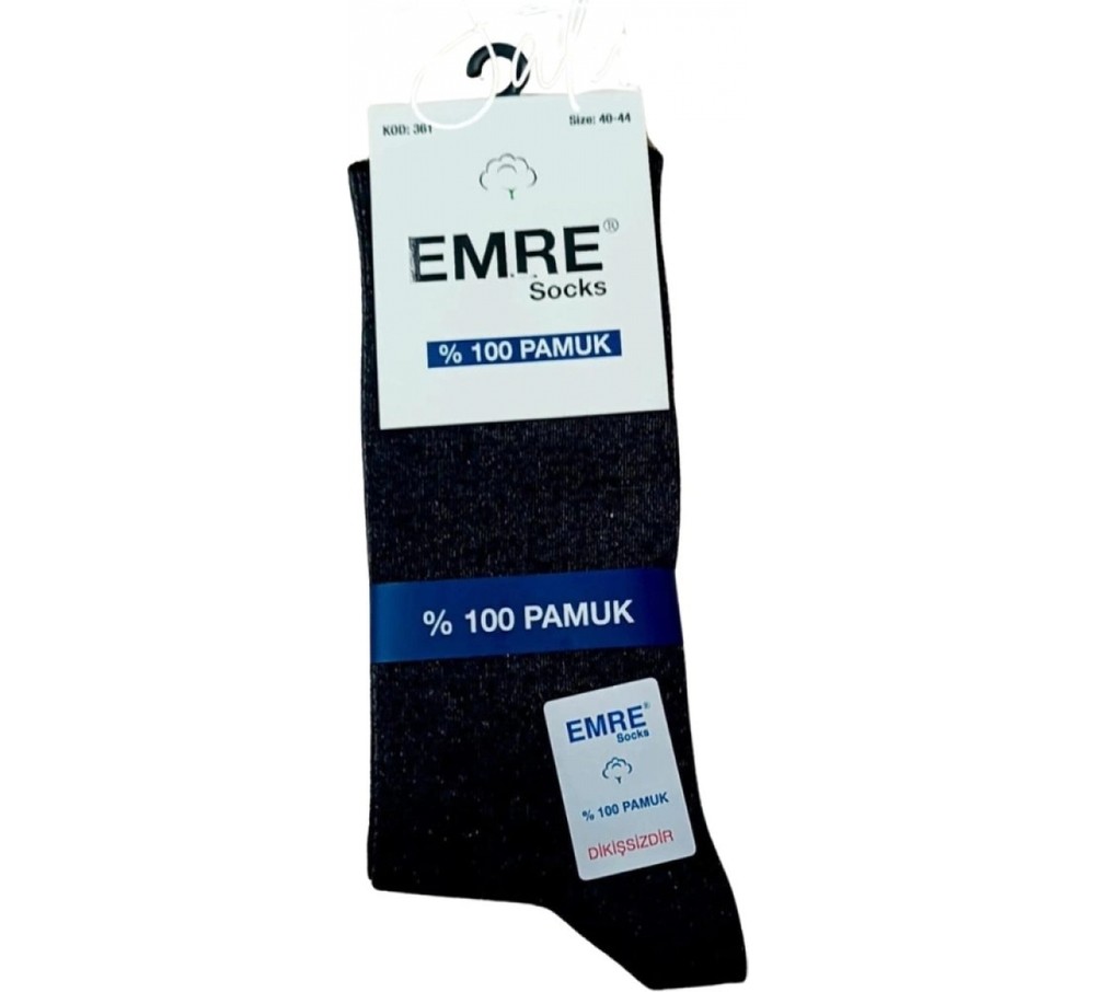 Pileli Store Emre Erkek Dikişsiz Çorap 100% Pamuk - 6 Adet görsel 2