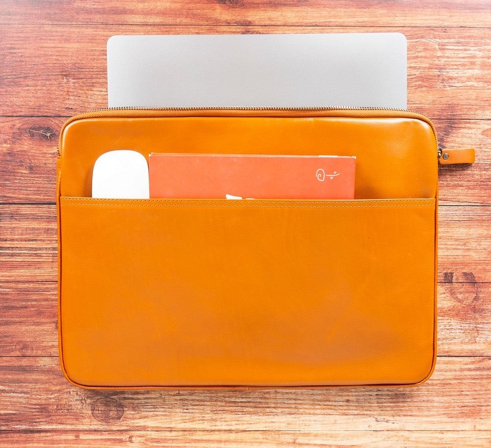 BloominBag Torıno Siena Tan Super Slim 16INÇ Laptop / Macbook Kılıf görsel 3