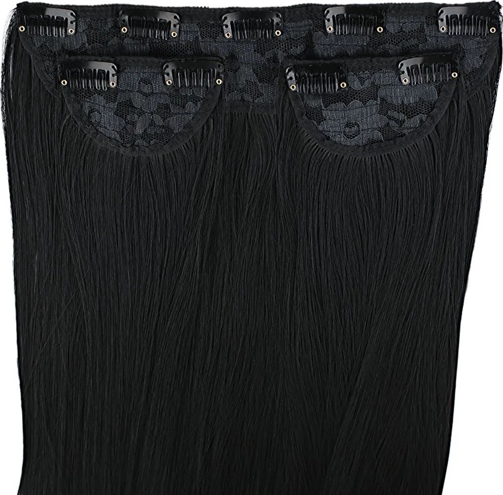 Uravas Store Fiber Sen Düz Yarım Ay + 2 Yan Çıt Çıt / Siyah görsel 3