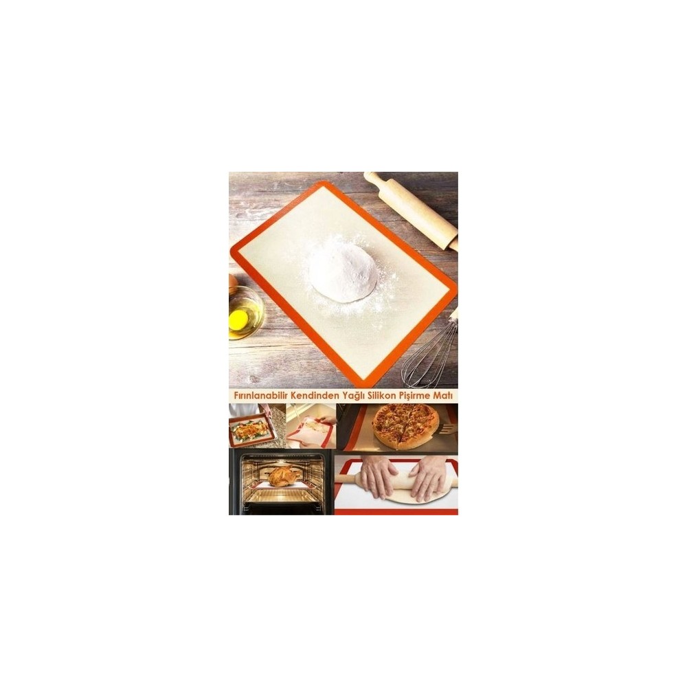 Morport Silikon Pişirme Matı Yanmaz Yapışmaz 40*30 cm Fırınlanabilir Özellikte