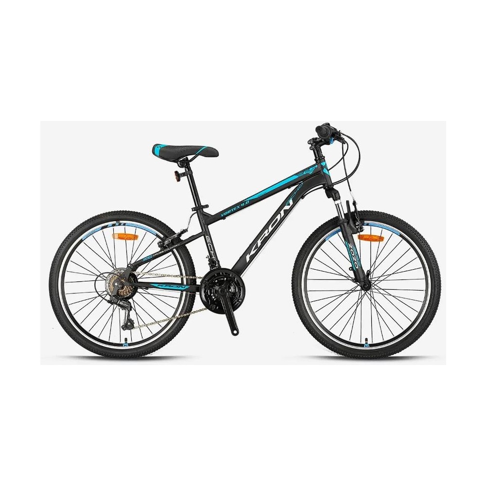 Kron Vortex 4.0 - 20  Mtb - 13' - 21 Vites - V.b. - Mat Siyah-Gri/mavi