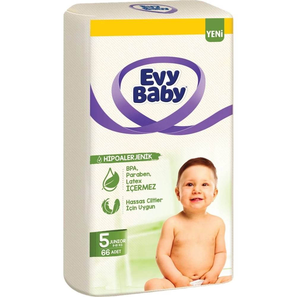 Evy Baby Bebek Bezi Beden:5 Junior 66 Adet Süper Fırsat Pk
