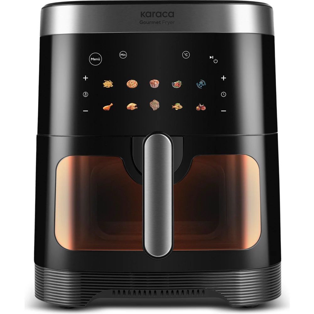 Karaca Gourmet XXXL Smart Screen Cam Hazneli Fryer Inox 9L