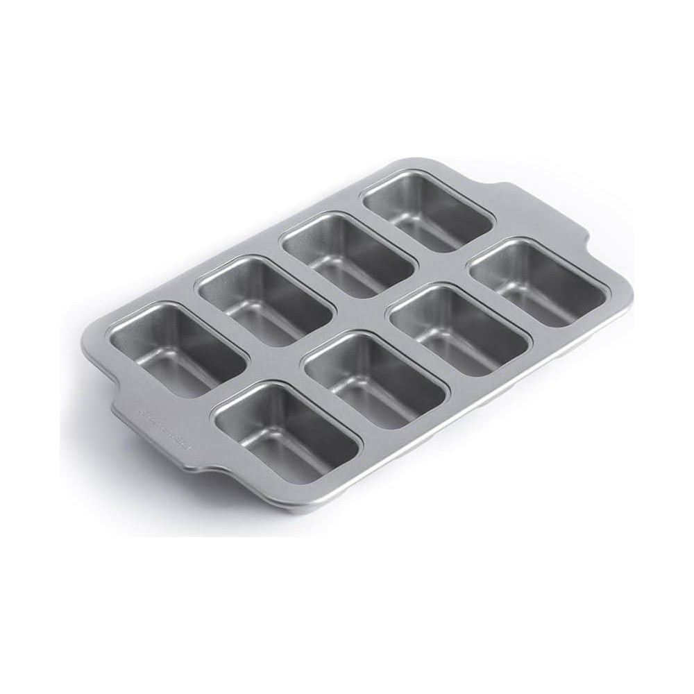 Kitchenaid 8´Li Mini Dikdörtgen Kek Kalıbı Gri Alüminyum Yapışmaz Kaplama 38,7x24,4 cm