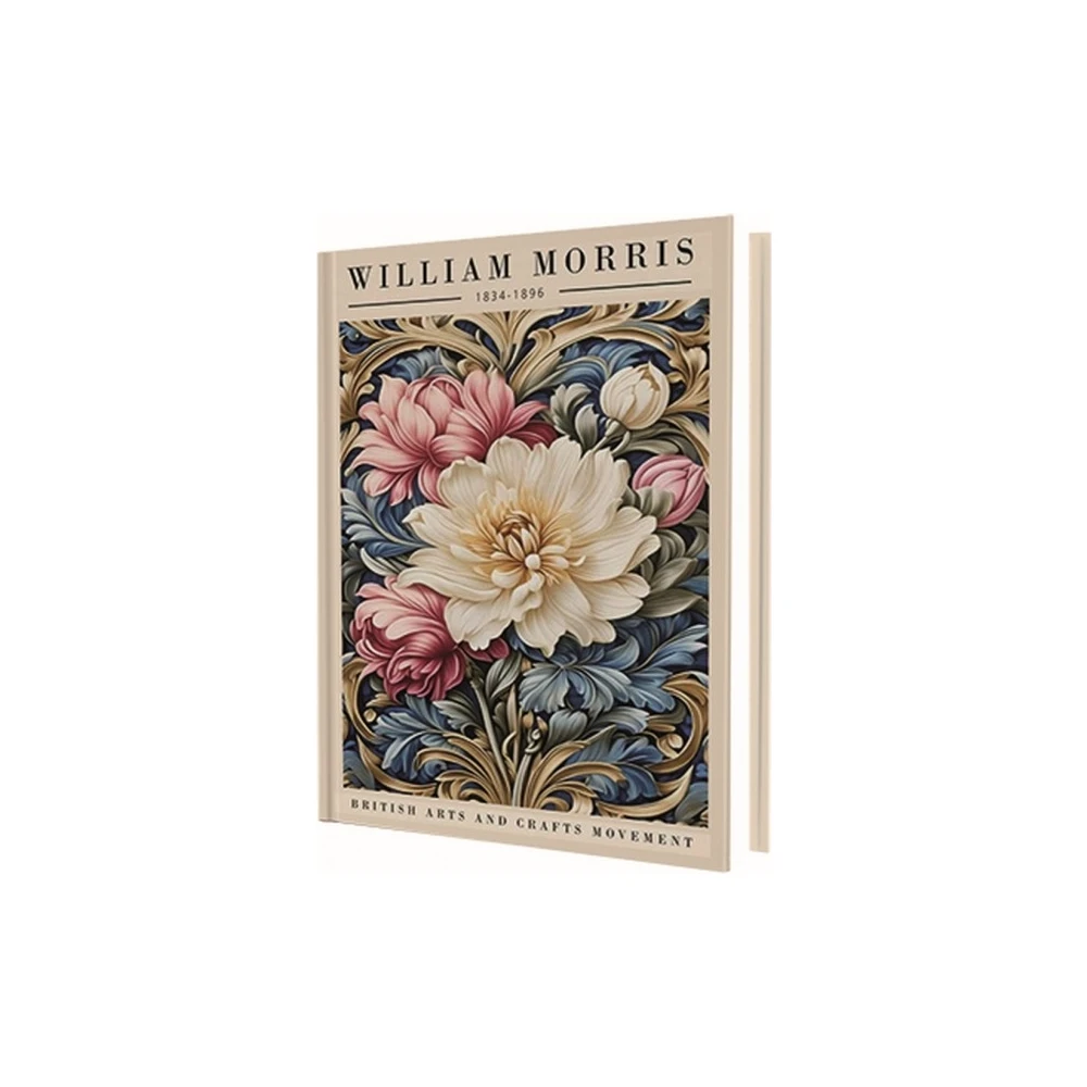Deffter White Flower William Morris 14x20 Çizgili Defter 64572-5