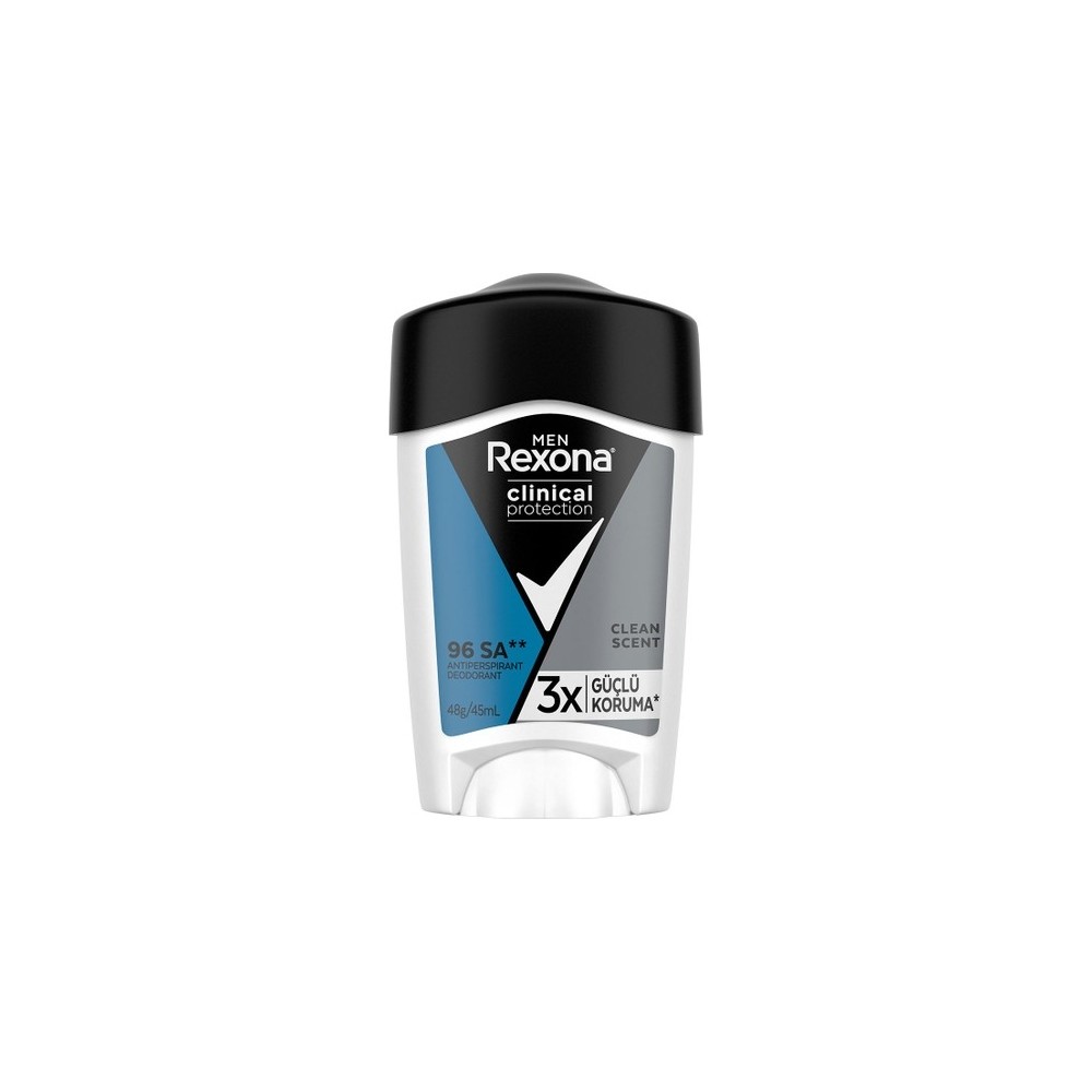 Rexona Men Clinical Protection Erkek Stick Deodorant Clean Scent  Güçlü Koruma 45 ml