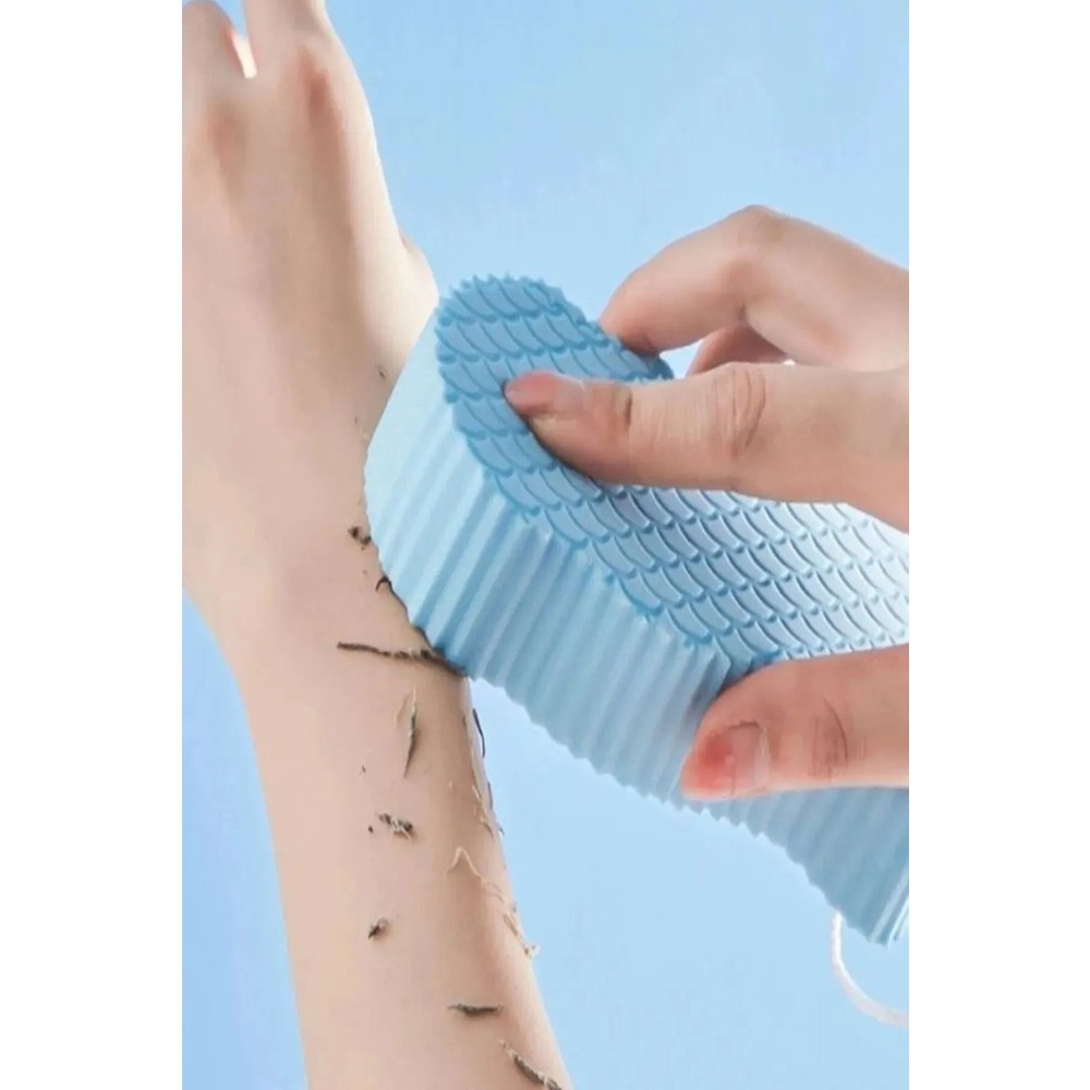 EUROLUXE Vücut Masaj Peeling Fırçası 1 Adet Sihirli Sünger ile Hafif Ölü Cilt Sökücü