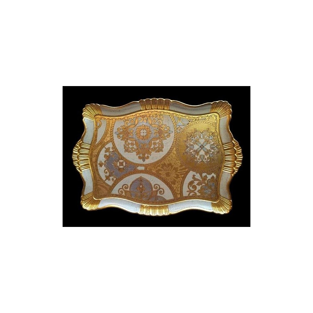 Royking Small Carded Dikdörtgen Tepsi Gold 43X30 cm Vl-64