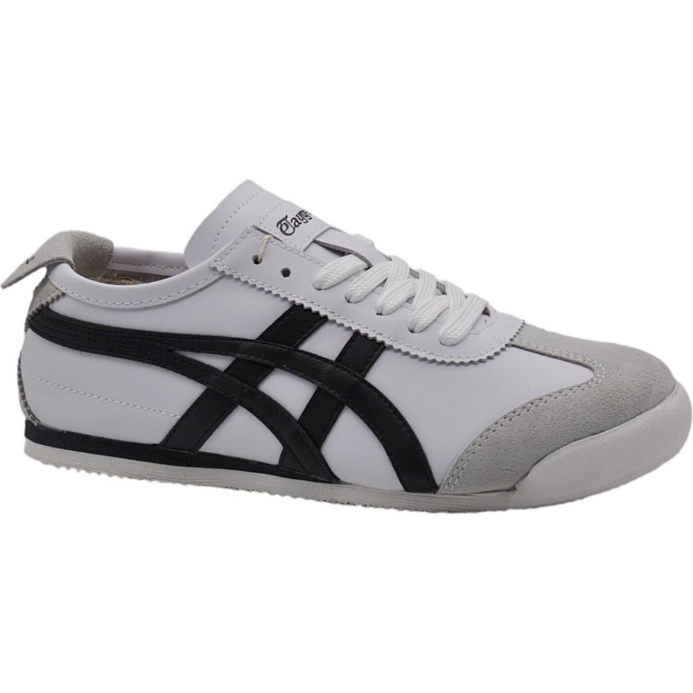 Tayger E-3226 Unisex Deri Sneaker Spor Ayakkabı Beyaz - Siyah