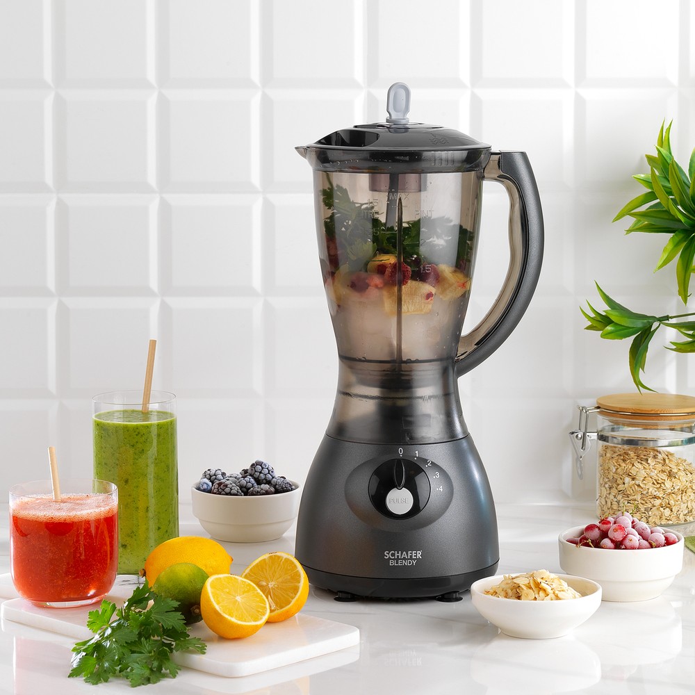 Schafer Blendy Sürahi 700W Güçlü Blender 1,5 lt Kapasite ile Smoothie Hazırlama Fonksiyonu