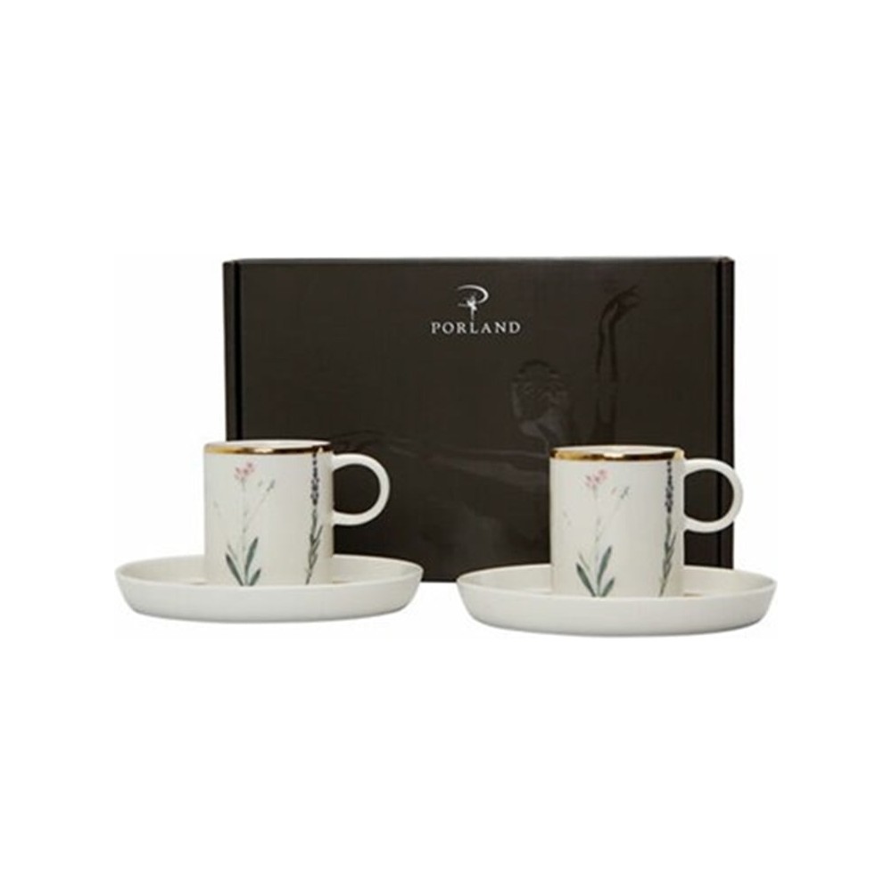 Porland Botanical Desen Kahve Takımı 4 Parça 04Alm005323