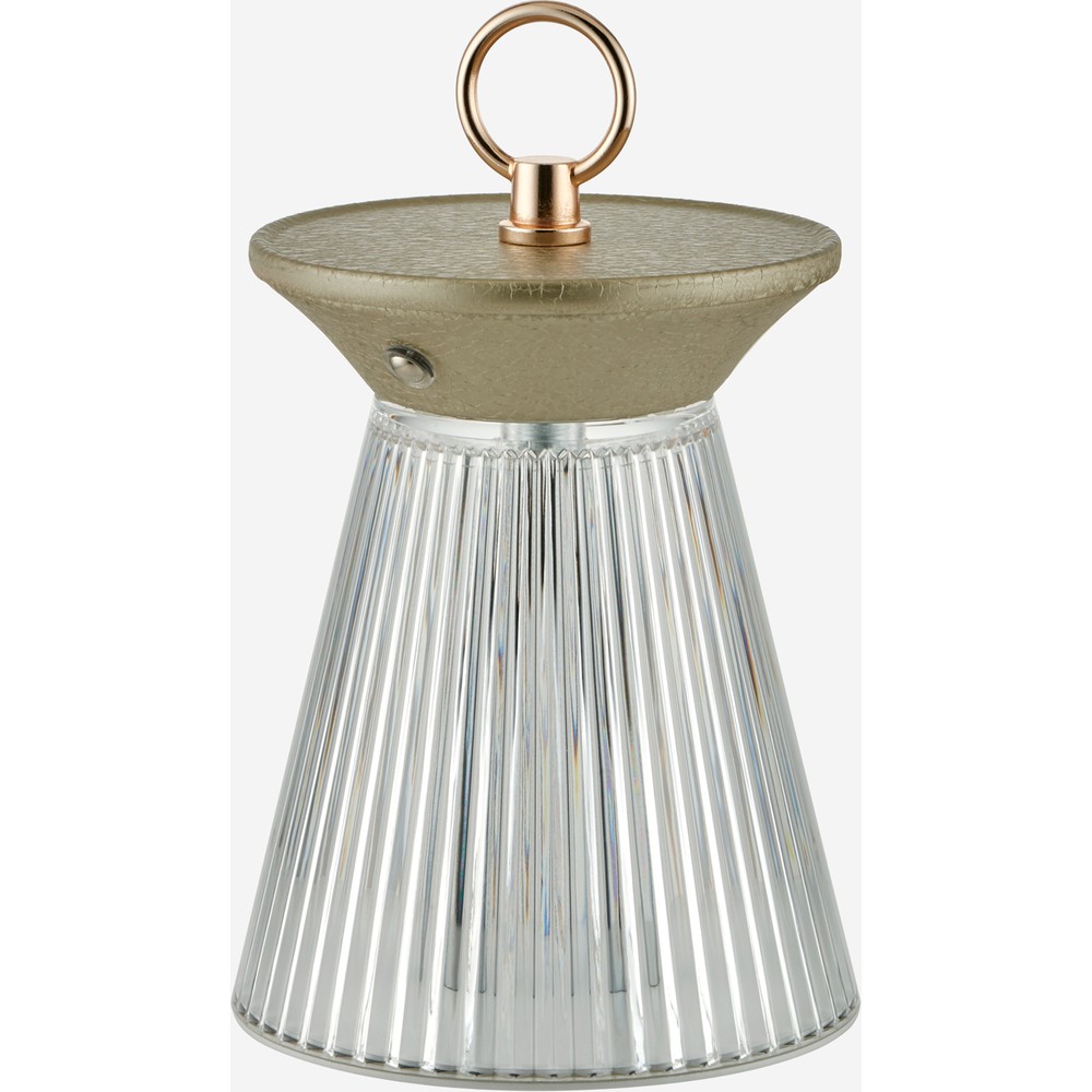Chiara Alessi Latern Gri Paslanmaz Çelik Şarjlı Masa Lambası 12X12X12 cm