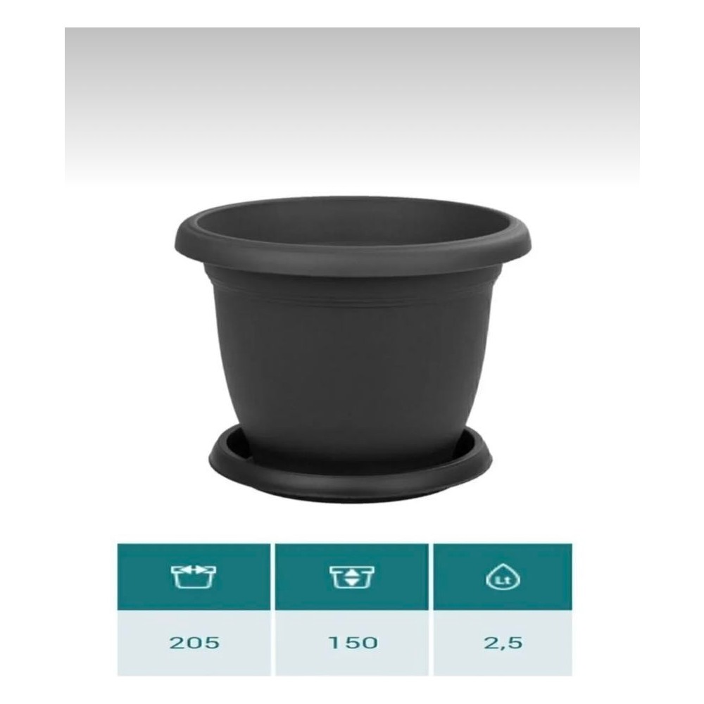 Serinova Villa Saksı 2.5 Litre Antrasit