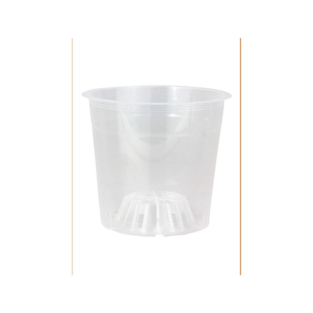 Plant Home Powermix- Orkide Üretim Yetiştirme Saksısı  12 Pot 0.75 Lt Şeffaf Plastik Saksı- 4 Adet