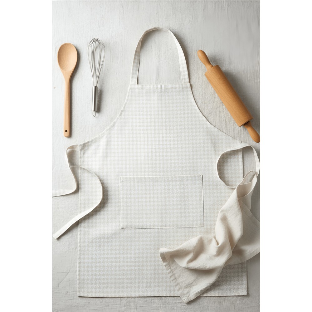 Bej Gabardin Kazayağı Kumaş Mutfak Aşçı Önlüğü Master Chef