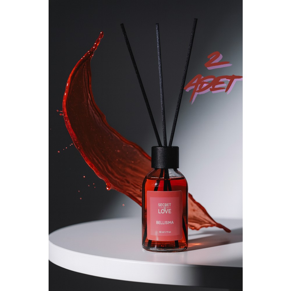 Secret of Love Çubuklu Oda Kokusu 2'li Bellisima Hafif Bubblegum Aroması 50 ml