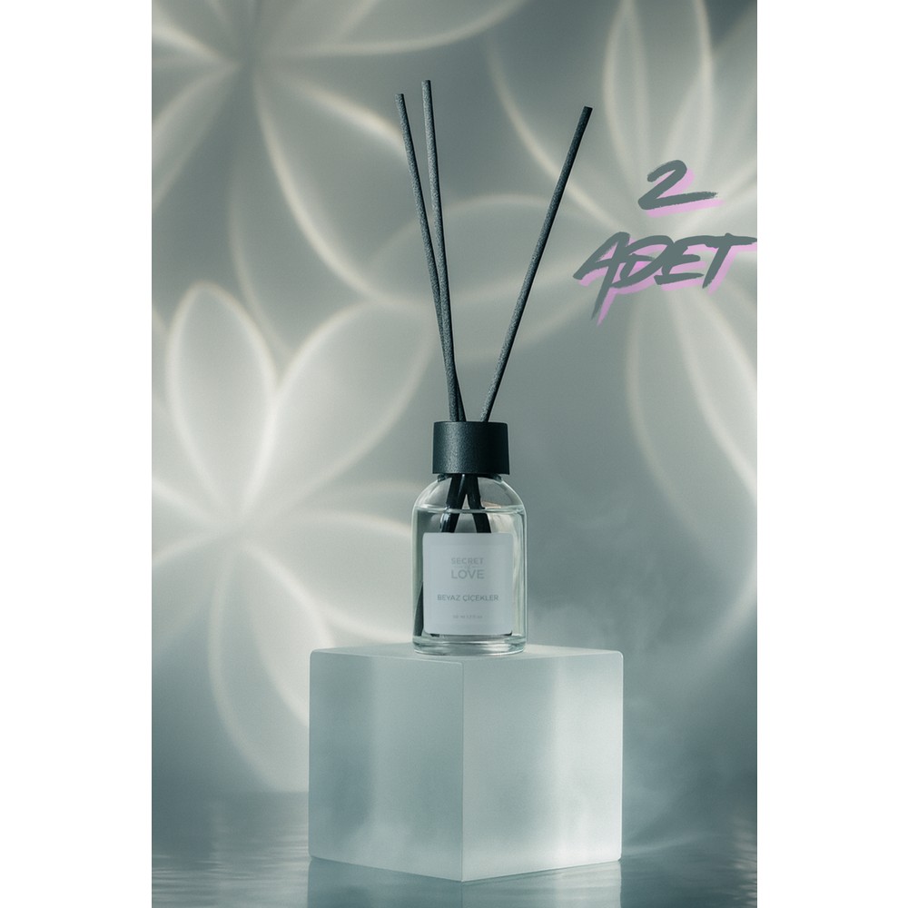 Secret of Love 2 Li Oda Kokusu Çubuklu Beyaz Çiçekler 50ml