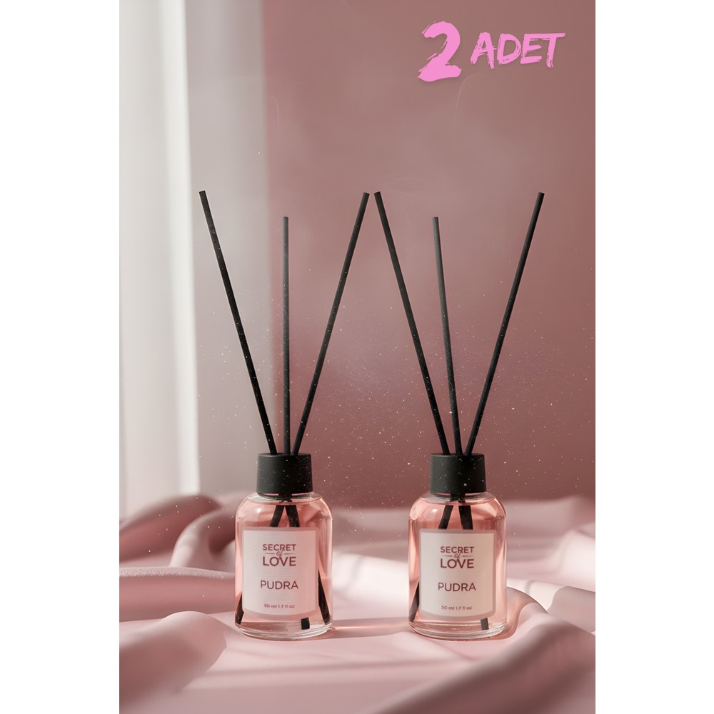 Secret of Love 2'li Çubuklu Oda Kokusu Pudra 50 ml Hafif Ferahlatıcı Etki