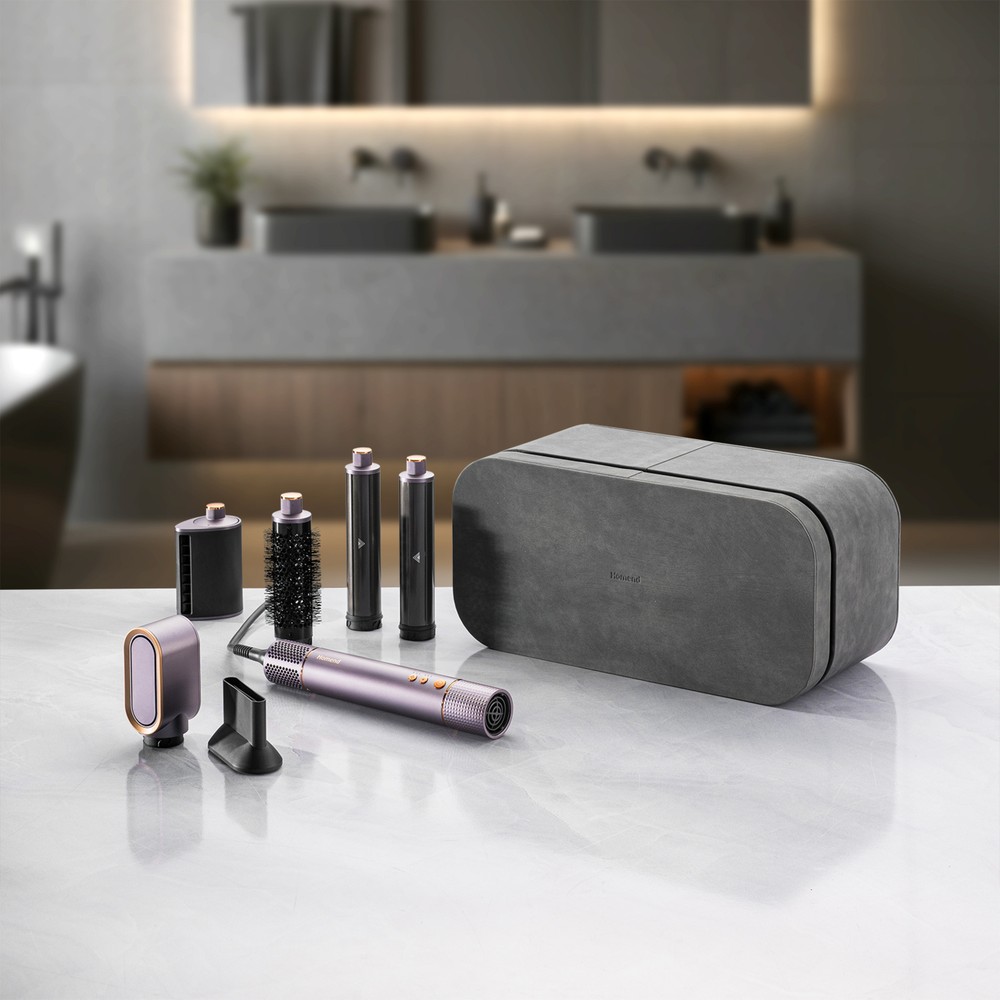 Homend Hairmony 4606H Plus Mor Saç Kurutma ve Şekillendirme Seti 1300 Watt Hız Ayarı ile