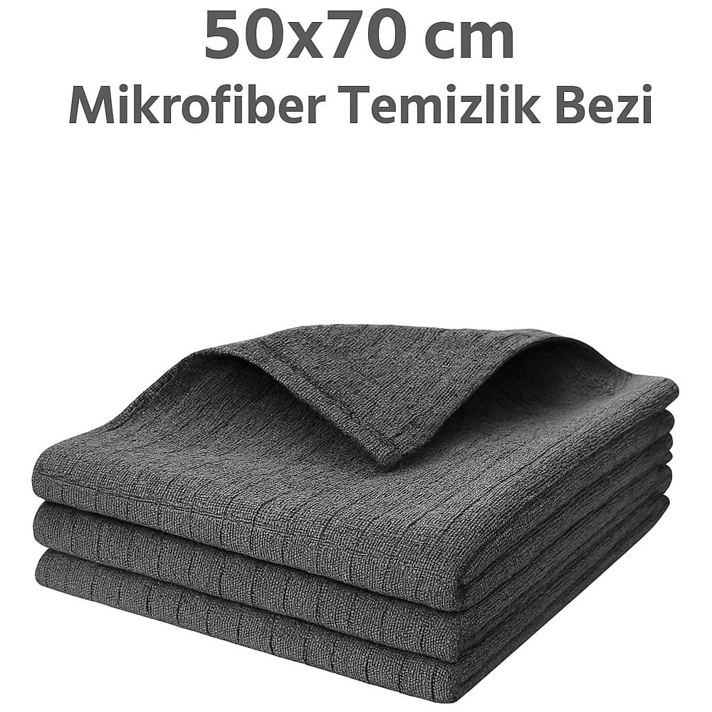 Tucera 50X70 Gri Mikrofiber Temizlik Bezi (1ADET)