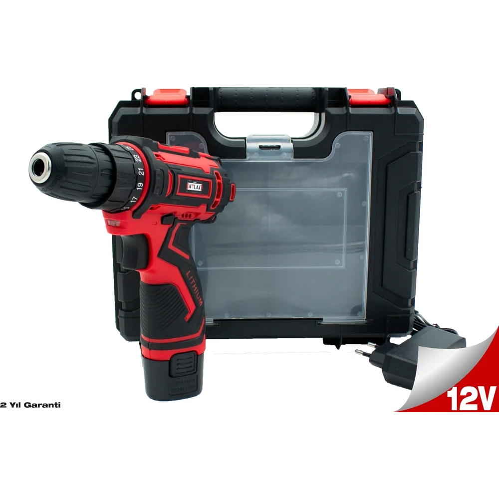 Attlas Eco V12-201C 12V 2.0AH Tek Akülü Matkap Çantalı