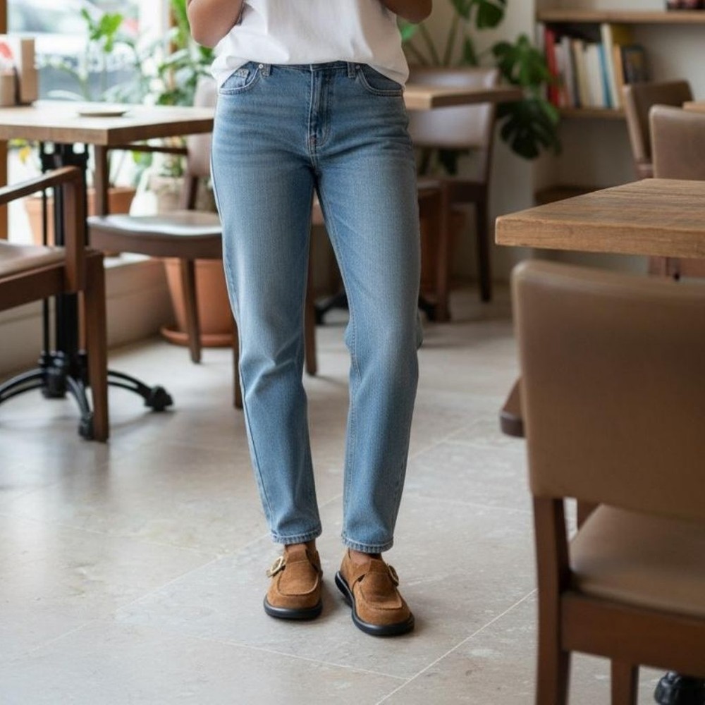 Ne&Ve Shoes Taba Süet Hakiki Deri Tokalı ve Lastikli Kadın Casual Ayakkabı
