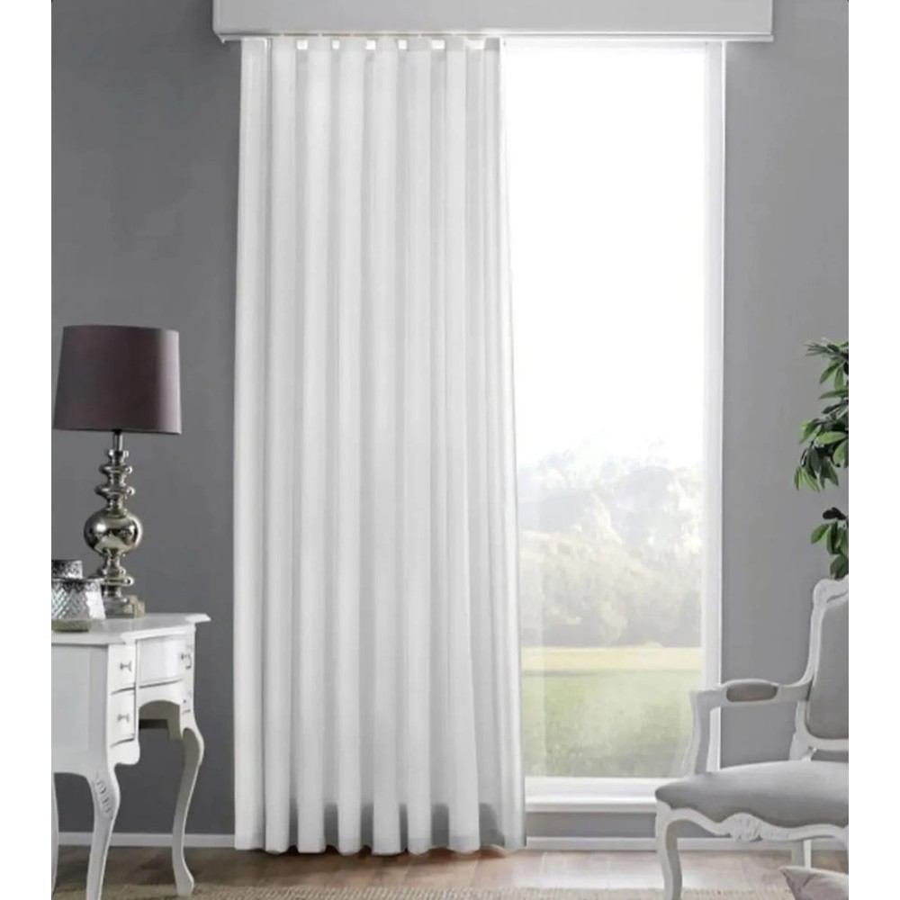 Taç 1.sınıf Kalite Beyaz Güneşlik Perde Polyester Kumaş ile Uzun Ömürlü ve Şık