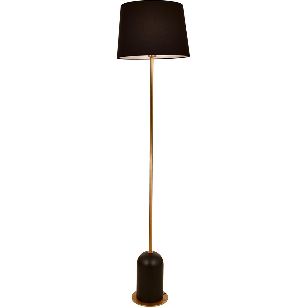 Avonni LM-33005-BSY Eskitme/Siyah Boya/Kaplama Lambader E27 Ahşap Kumaş H: 160 cm, Ø: 40 cm