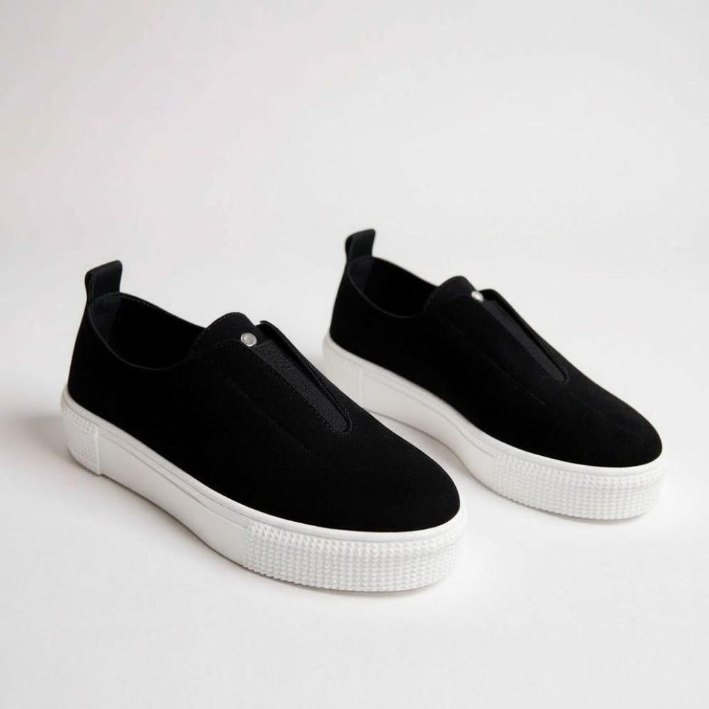 Ne&Ve Shoes Süet Hakiki Deri Lastikli Kadın Günlük Sneaker