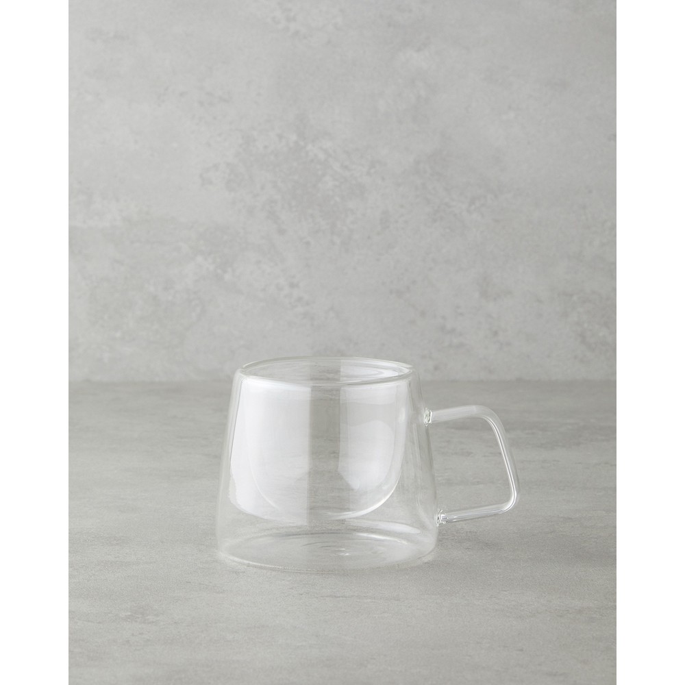 English Home Allegro Borosilikat Cam Çift Cidarlı Kupa 200 ml 1 Parça Şeffaf Malzeme