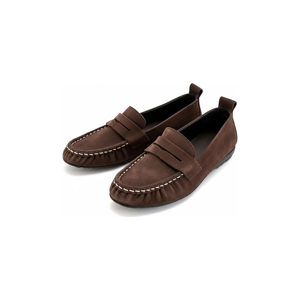 Ne&Ve Shoes Siyah Hakiki Deri Astarsız Esnek Kadın Günlük Şık ve Rahat Loafer