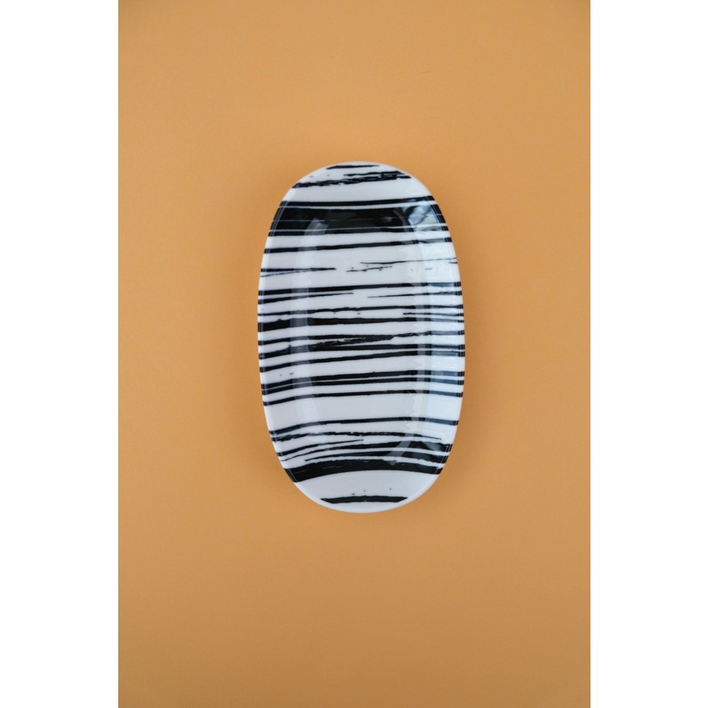 Tabak Evi Porselen Sidereal Oval Kayık Tabak 15X8,5X2CM Tekli