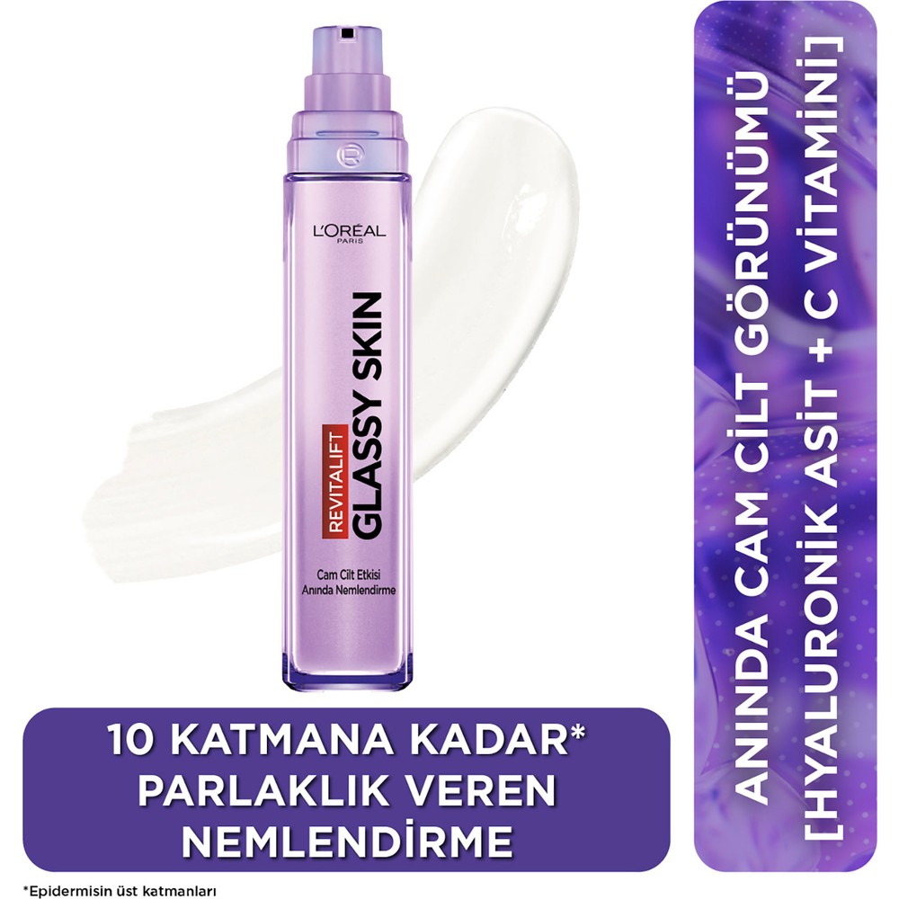 L'oréal Paris Revitalift Filler Glassy Skin Cam Cilt Görünümü Veren [hyaluronik Asit] Içeren Nemlendirici Krem 50ML
