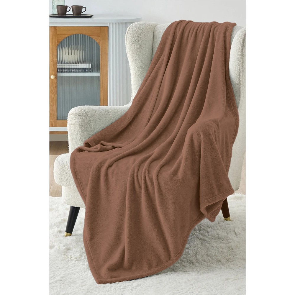 Calmera Wellsoft Tv Battaniyesi | Ultra Yumuşak & Hafif | Peluş - Polar | 130 × 170 cm - Mocha