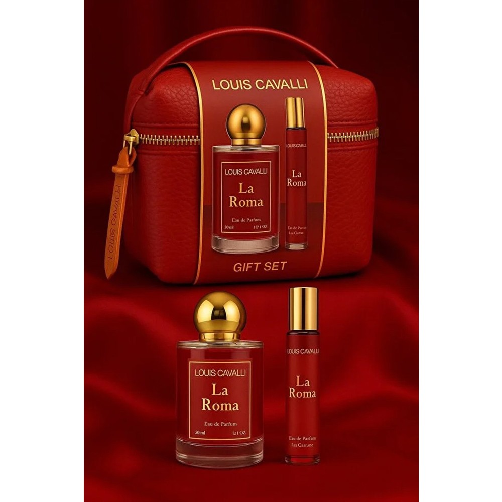 Louis Cavalli La Roma Edp 50 Ml+20 ml Women Perfume - Çantalı Parfüm Seti