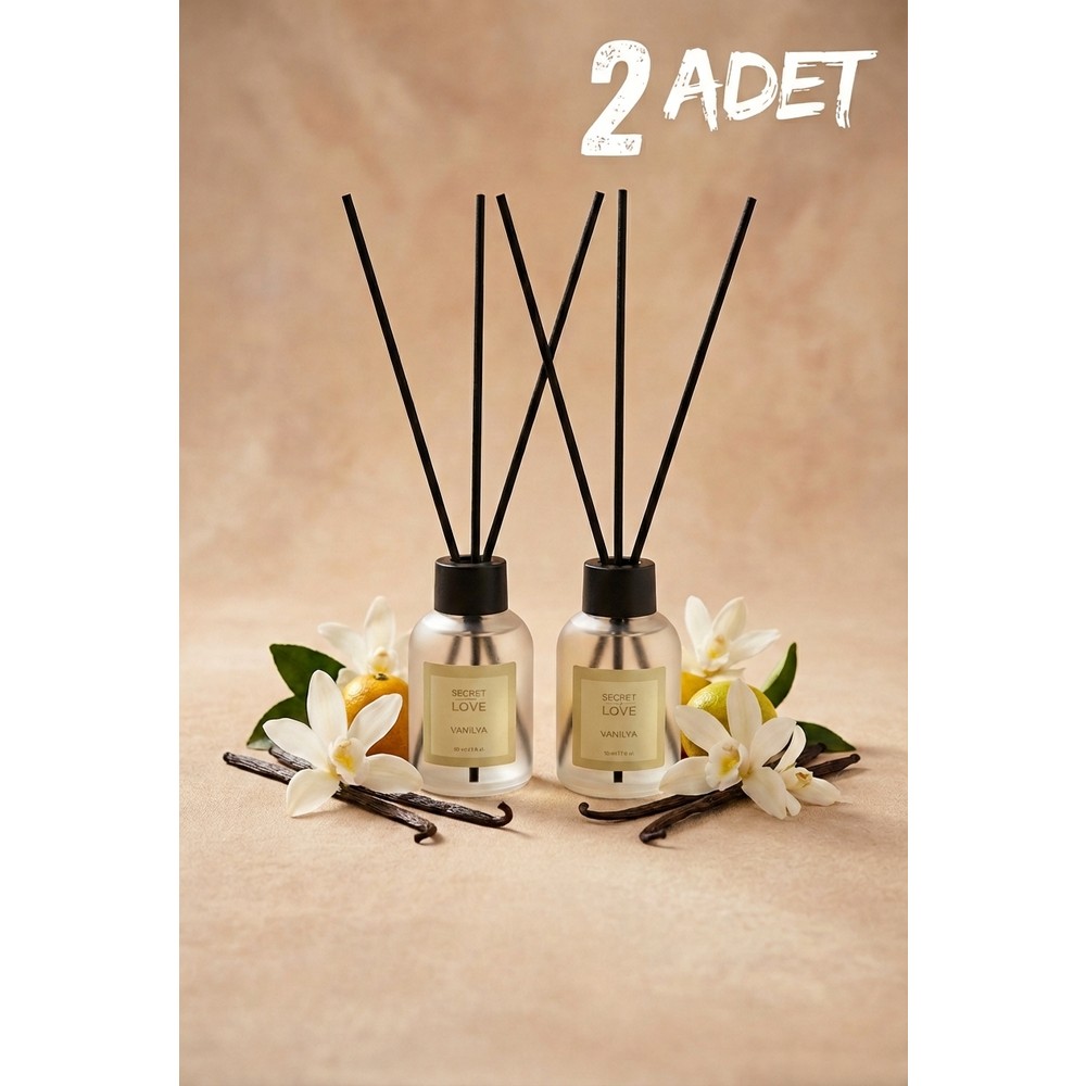 Hafif Vanilya Kokulu Secret of Love 2 Li Çubuklu Oda Kokusu 50ml Pratik Kullanım Sunar