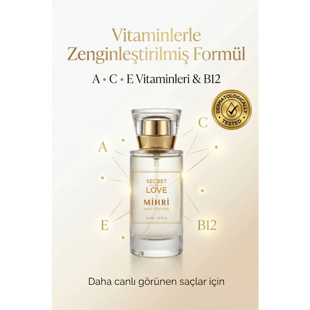 Secret Of Love Mihri Organik Aloe Vera Özlü Vitaminli Saç Parfümü 50 ml
