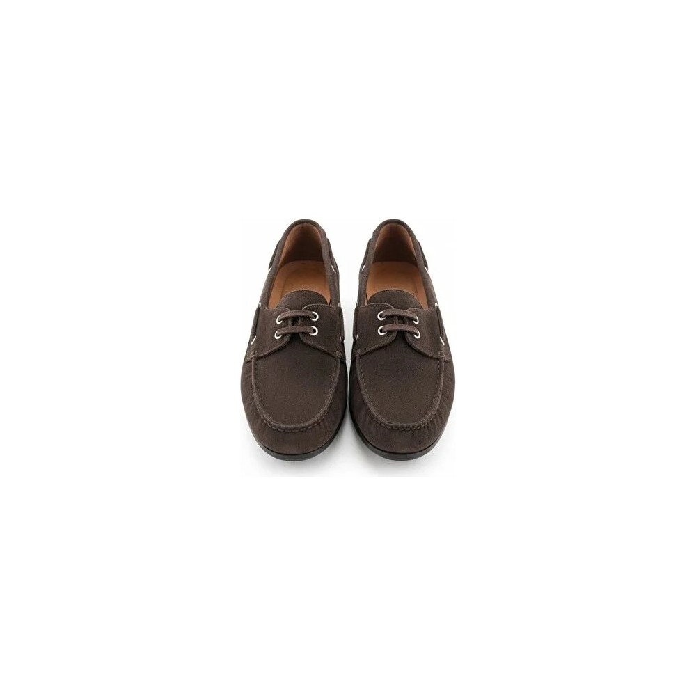 Ne&Ve Shoes Süet Hakiki Deri Kadın Bağcıklı Loafer Ayakkabı