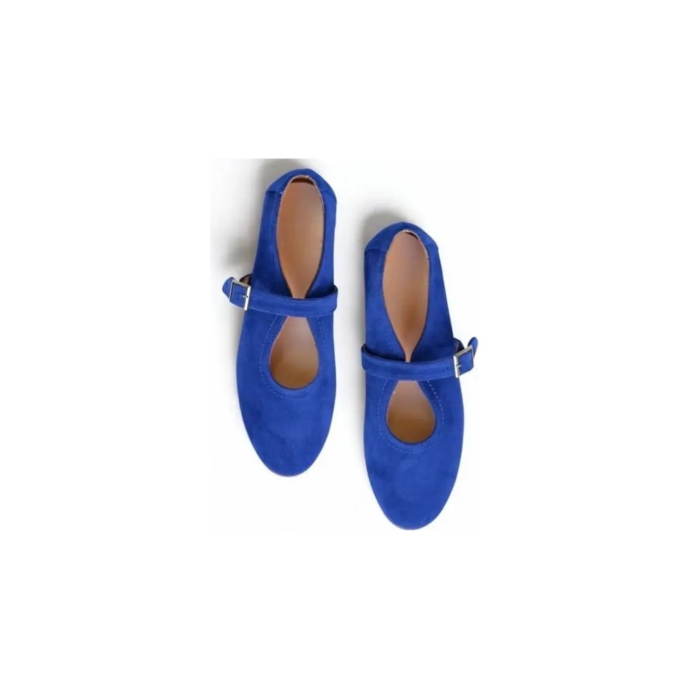 Ne&Ve Shoes Kahve Deri Tokalı Babet