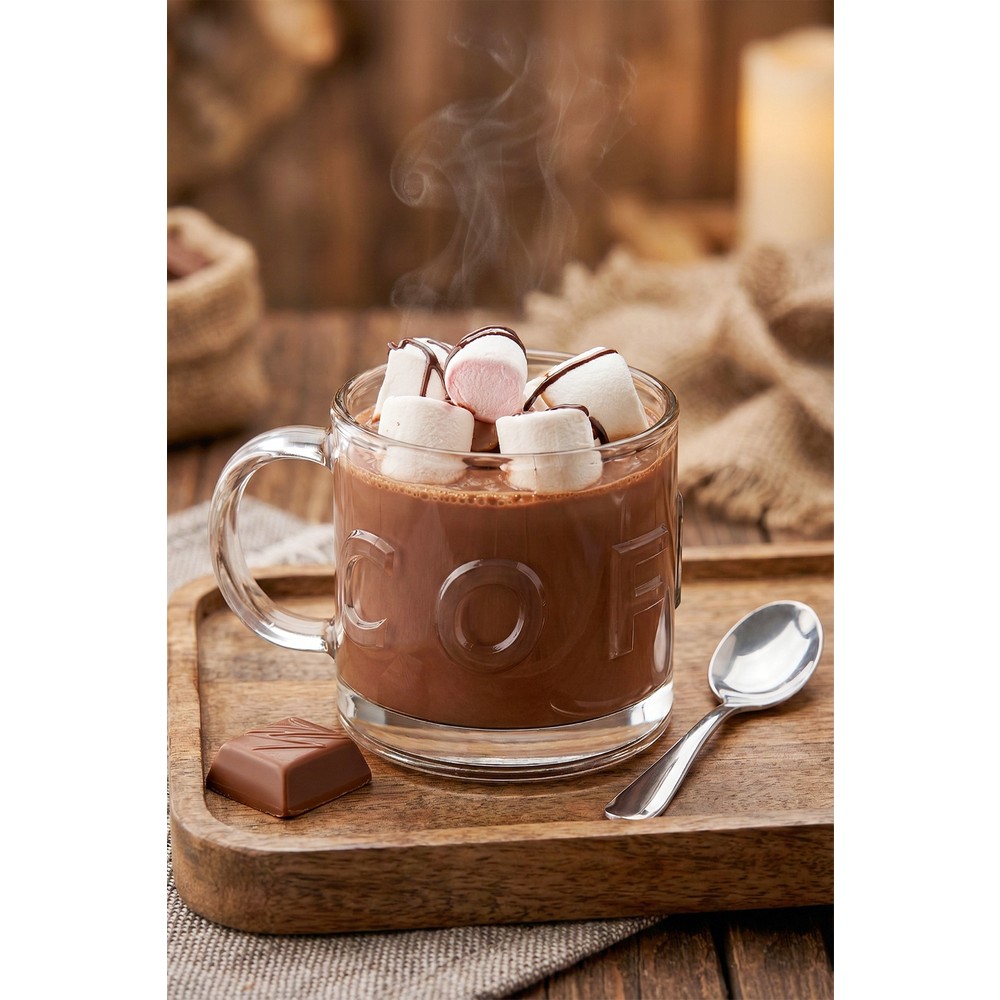 Grandora Coffee Yazılı Cam Kahve Bardağı 3’lü Set – 300 ml Şeffaf Cam Kupa Espresso, Filtre Kahve, Çay Bardak