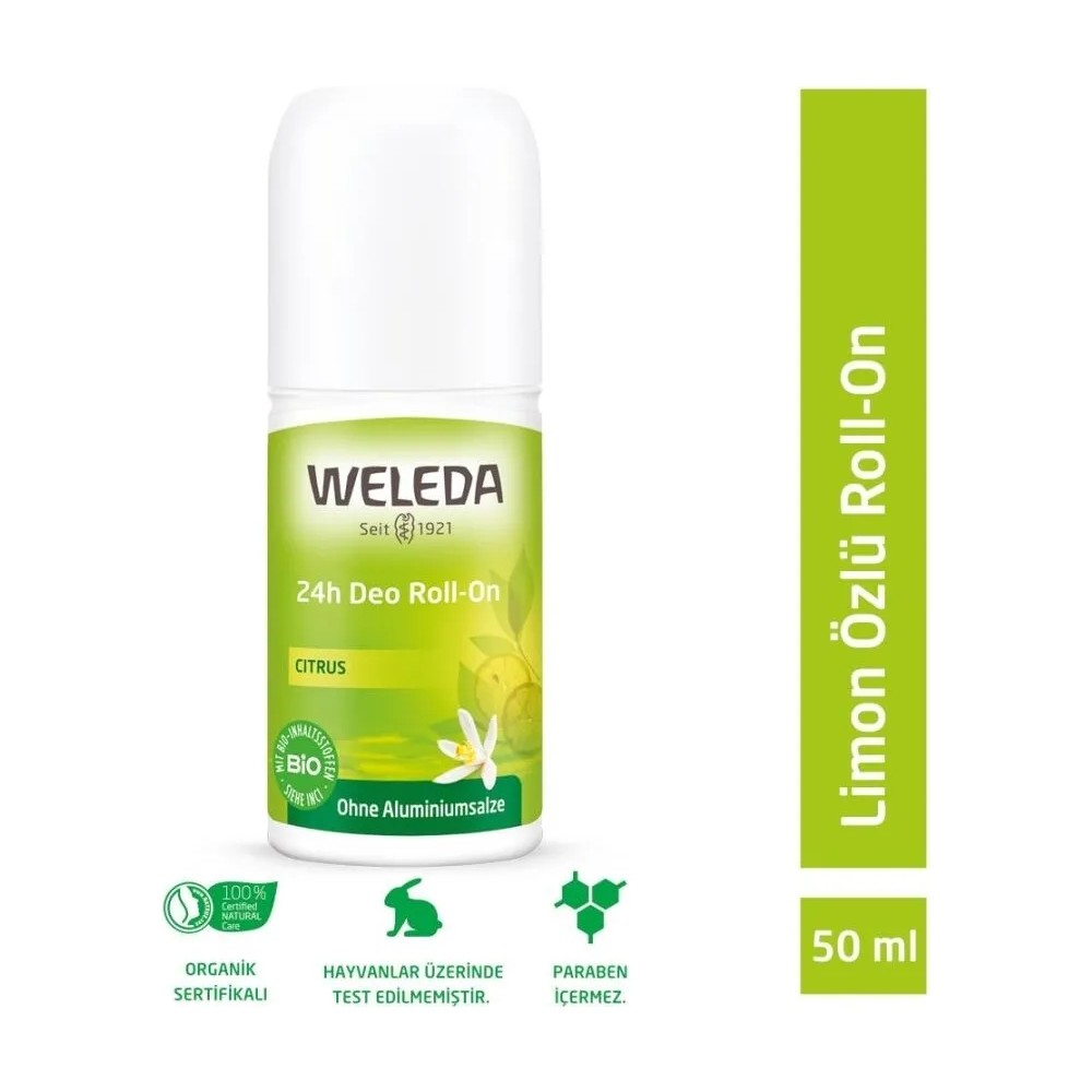 Weleda Limon Özlü Roll-On Deodorant Fresh Koku 50 ml Doğal Koruma ve Tazelik