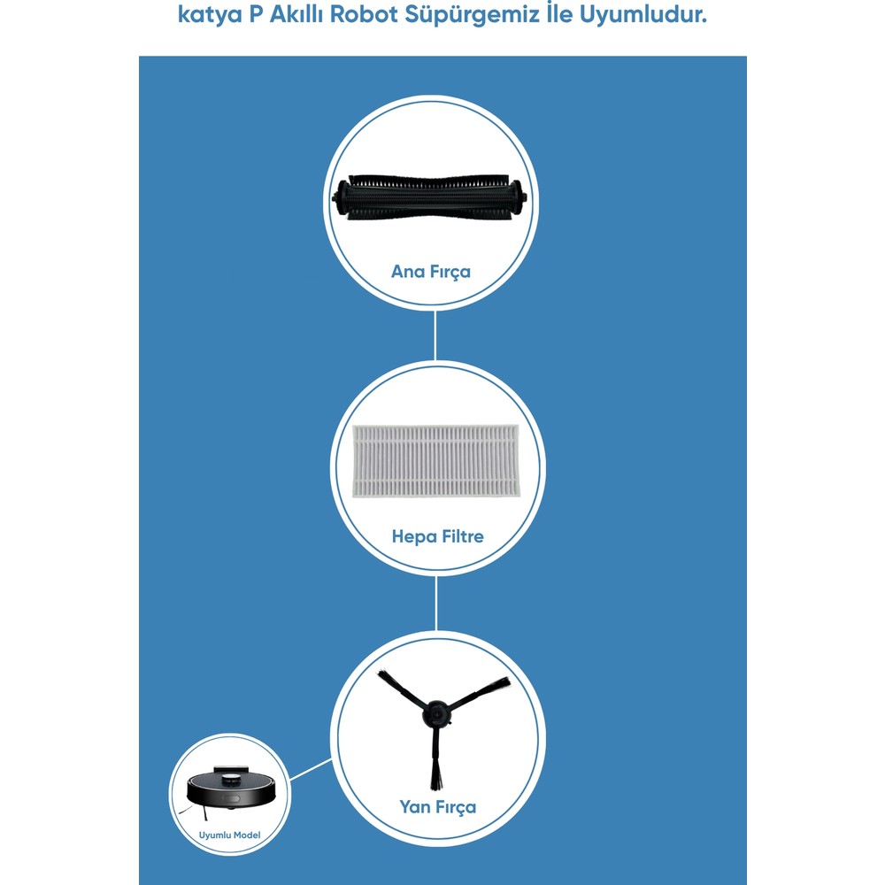 Şımart katya P Akıllı Robot Süpürge Süpürme Sarf Seti