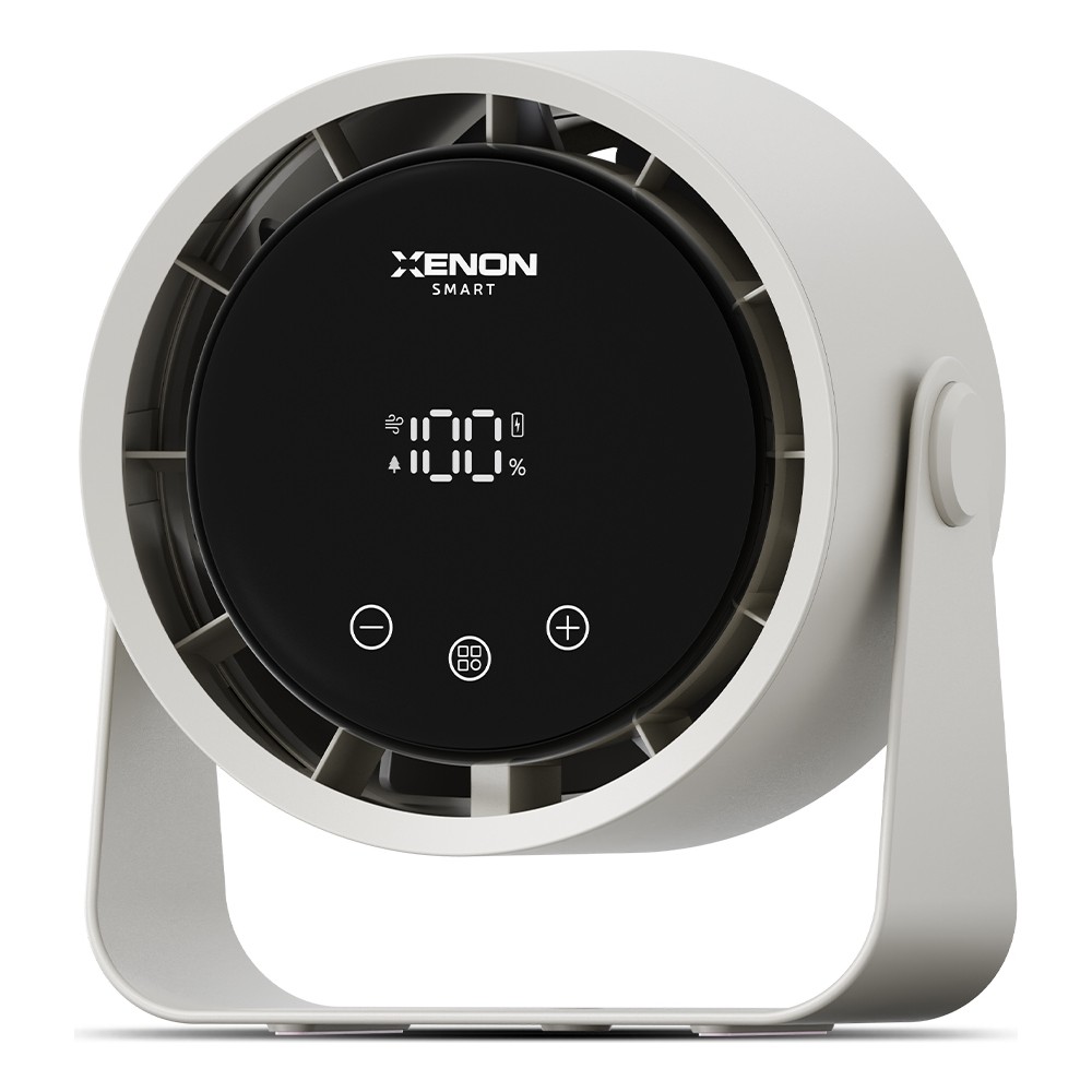 Xenon Smart Taşınabilir Masaüstü Fanı | 100 Kademe Kontrol, Şarjlı, Dokunmatik Ekran, 2000MAH, Usb-C (X6113)
