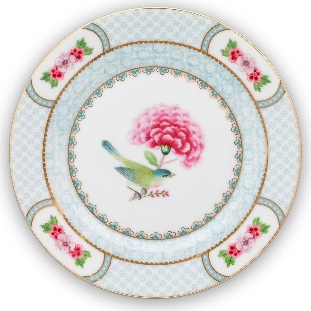 Pip Studio Blushing Birds Beyaz Porselen Pasta Tabağı 17 Cm