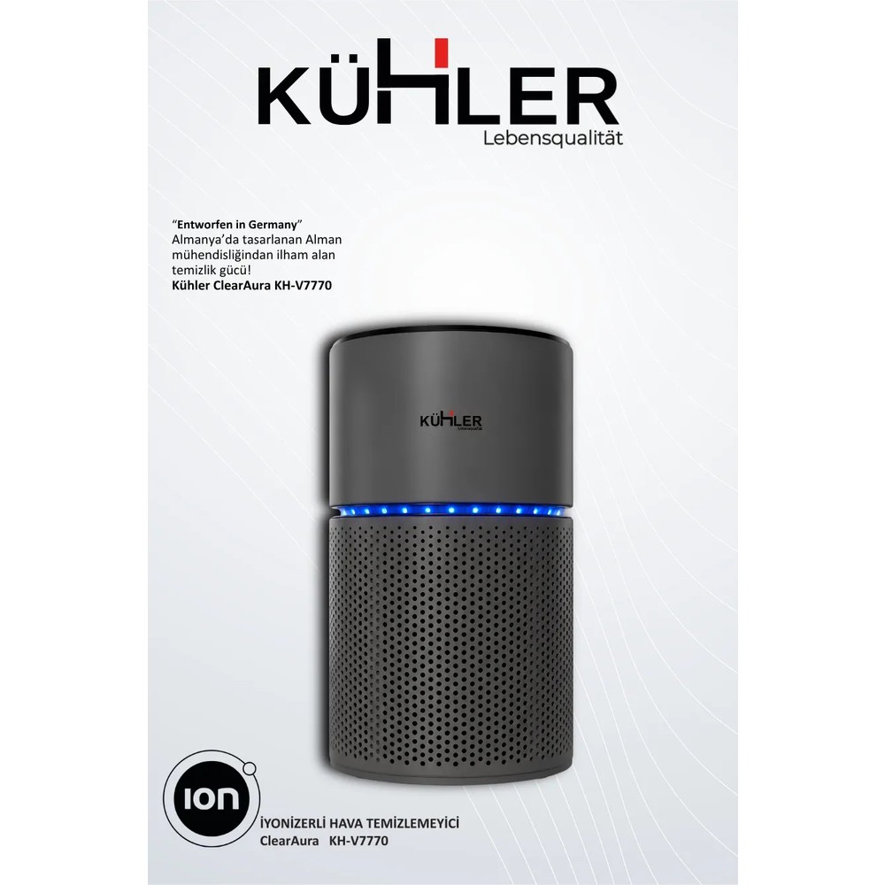 Kühler Hava Temizleyici Clearaura KH-V7770 – Iyonizer & 3 Aşamalı Filtre