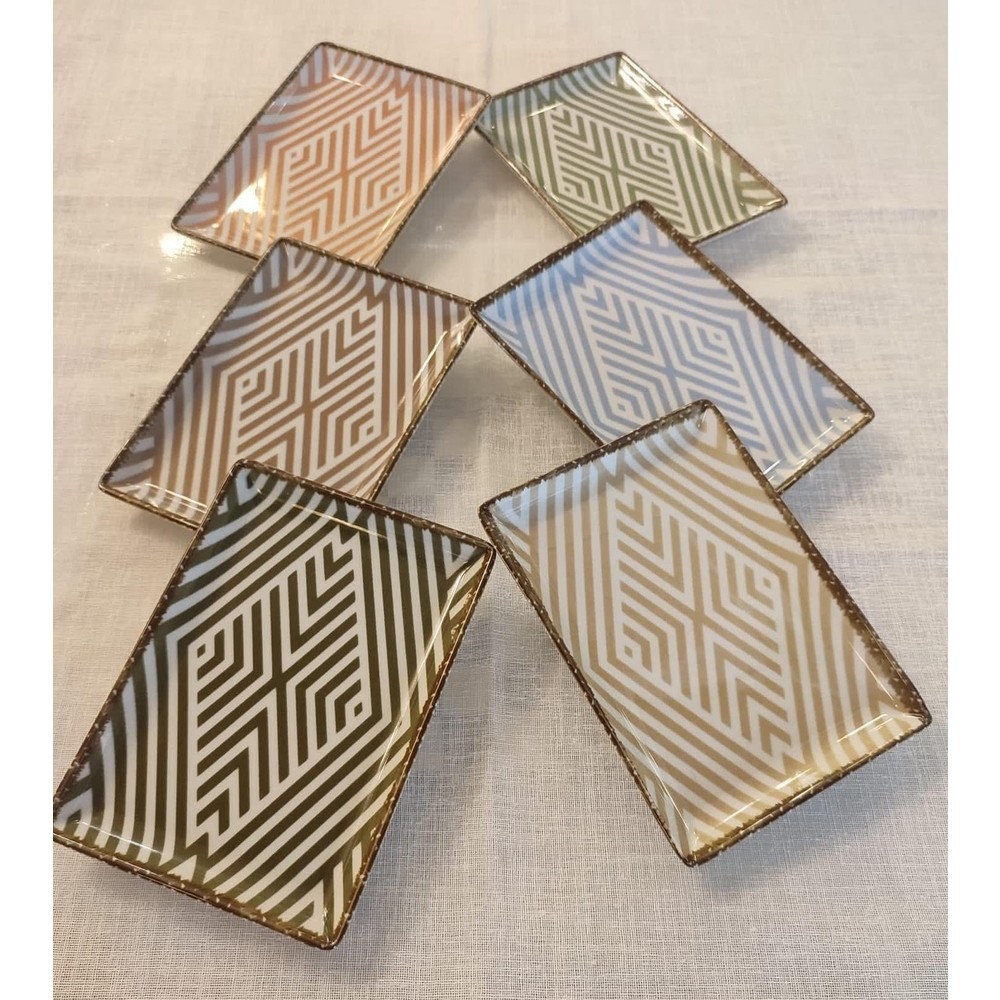Porland Ortanca 6 Parça Servis Meze Tabağı 13X18CM Porselen