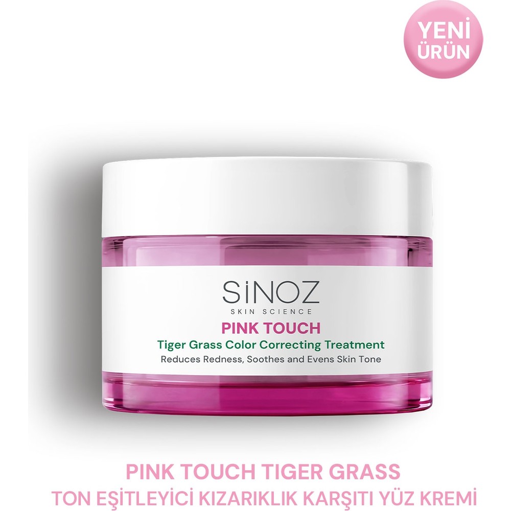 Sinoz Pink Touch Tiger Grass Anında Ton Eşitleyici Onarıcı Yüz Bakım Kremi 15 ml (Açık Tenler İçin)