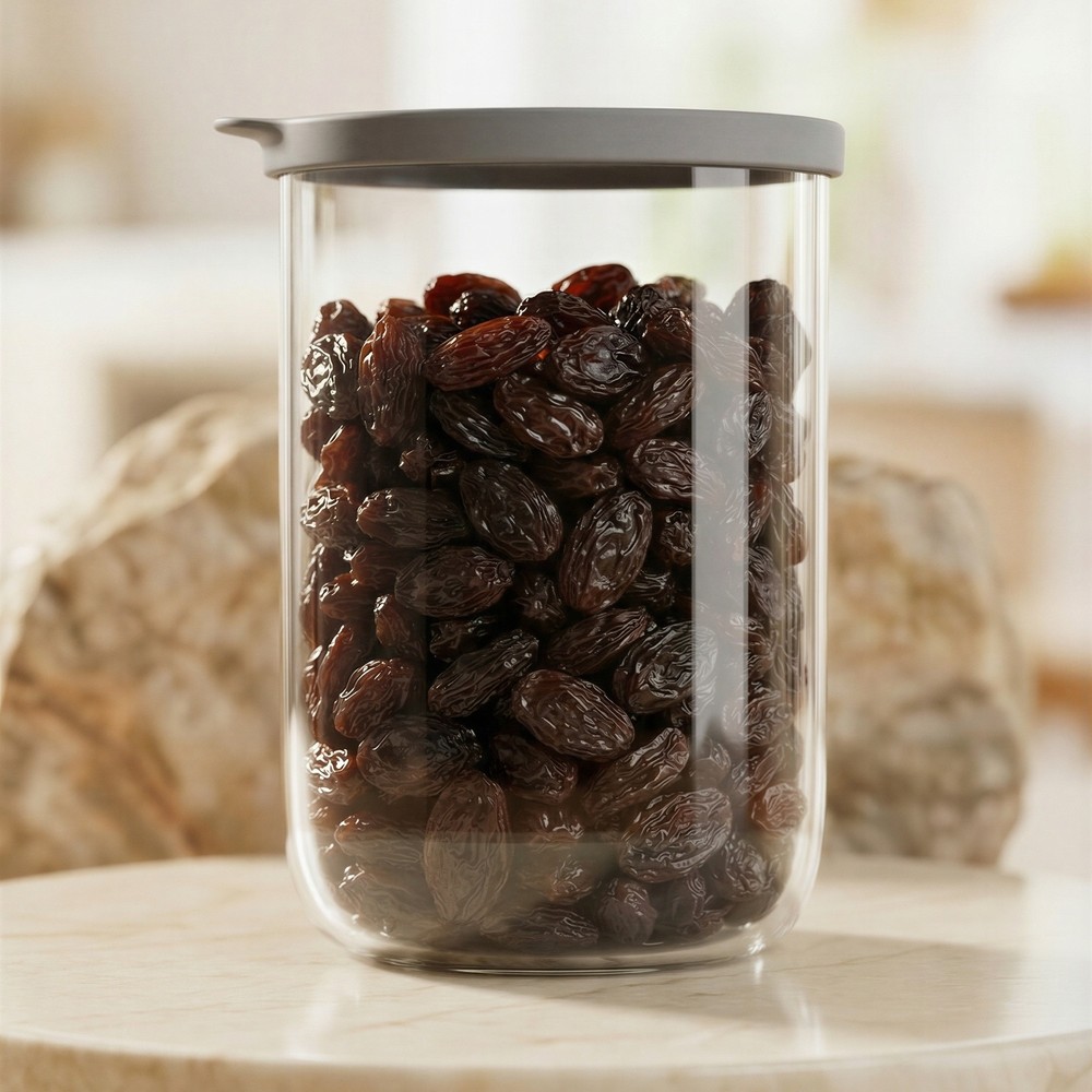 Lav Duo Cam Saklama Kabı 2'li Büyük Boy 1000 ml Gri Plastik Kapaklı