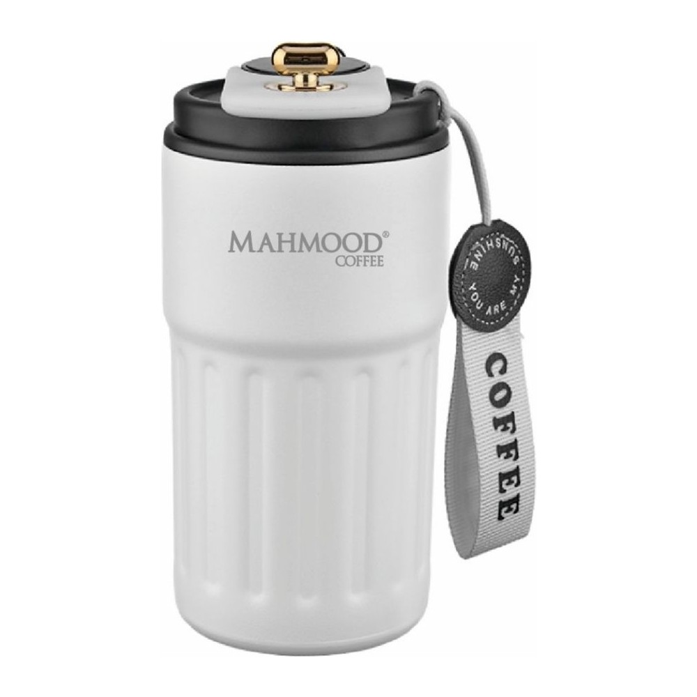 Mahmood Coffee Dereceli Beyaz Termos 440 ml