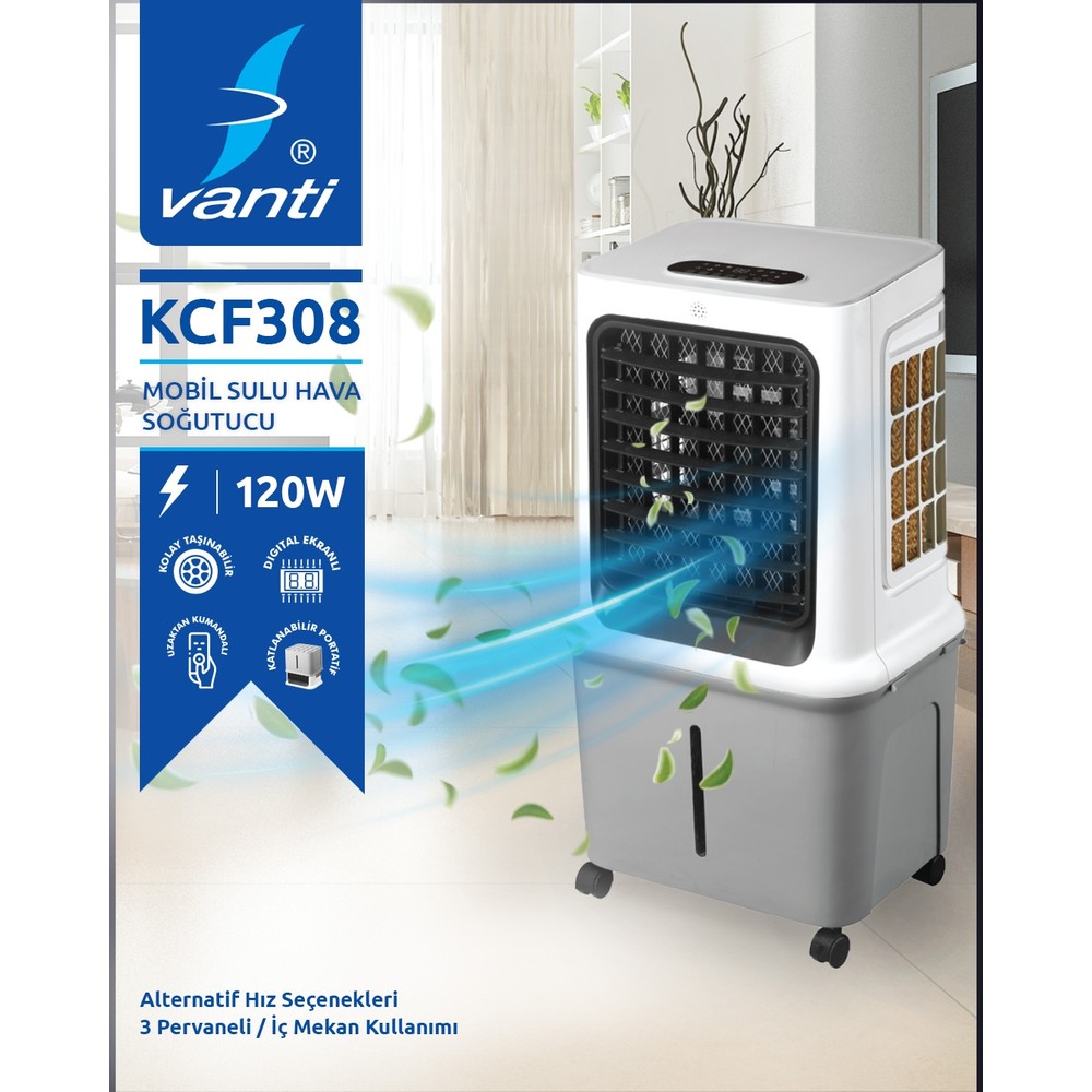Kendal Mobil Sulu Hava Soğutucu 1200W KCF308